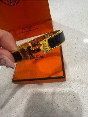 Hermes Gold Clic H Bracelet